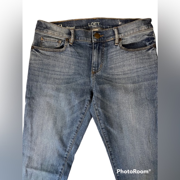 LOFT OUTLET GIRLFRIEND SKINNY JEANS • SIZE 0 • LIGHT|MEDIUM WASH - Picture 3 of 10